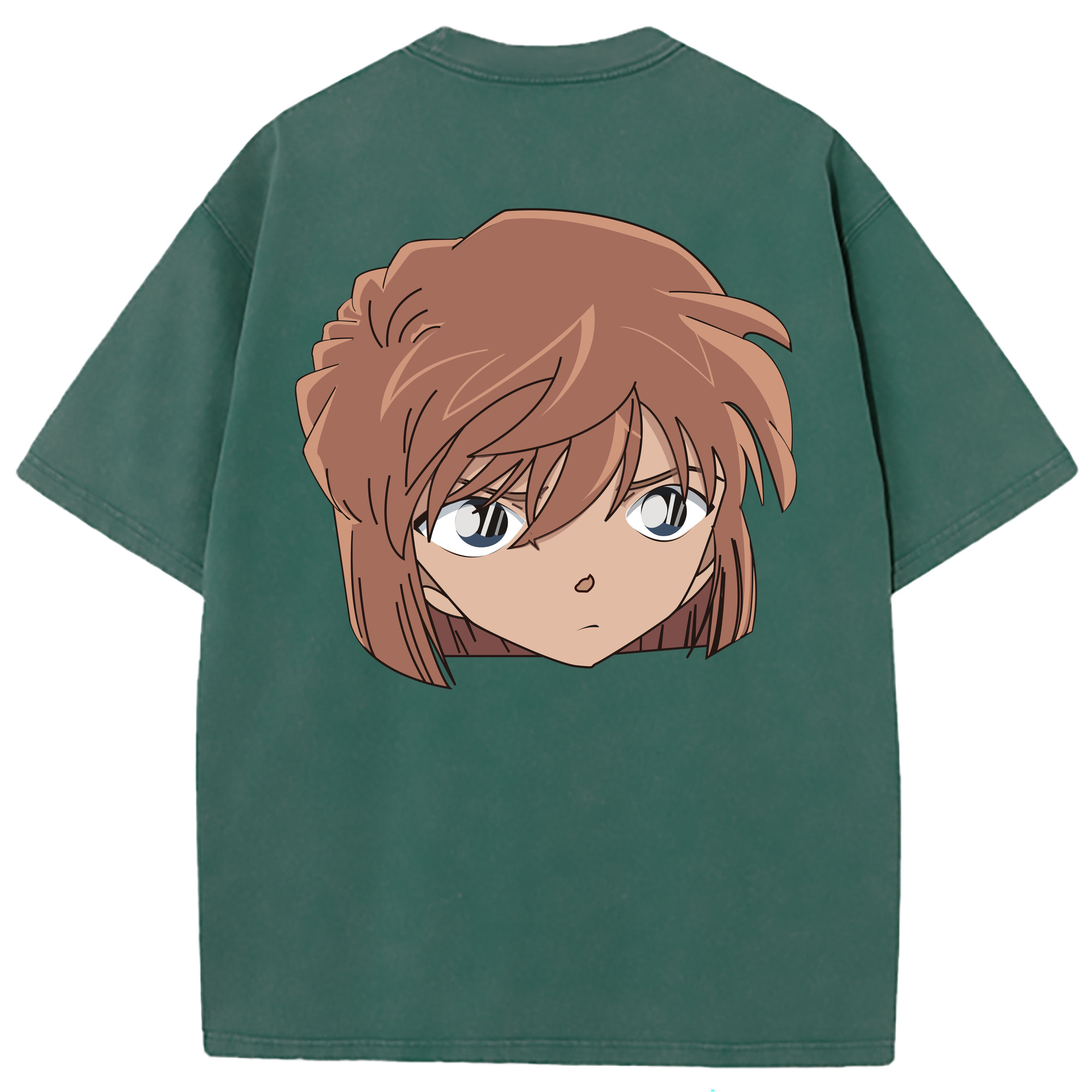 （画像用） 名探偵コナン 灰原 哀 はいばら あい Detective Conan Anita Hailey、Vi Graythorn Haibara Ai 綿100% ヴィンテージ風 半袖Tシャツ（背面プリント）
